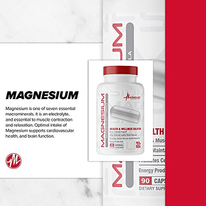 Metabolic Nutrition Magnesium, 650mg per Serving, Non-GMO, Vegan, Gluten Free Metabolic NutritionBuy Supplements Australia