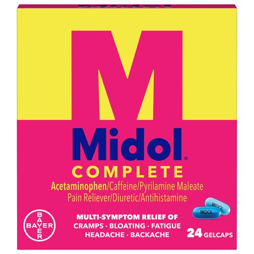 Midol Complete Gelcaps 24ct: Midol Complete Menstrual Pain Relief Gelcaps with Acetaminophen MidolBuy Supplements Australia