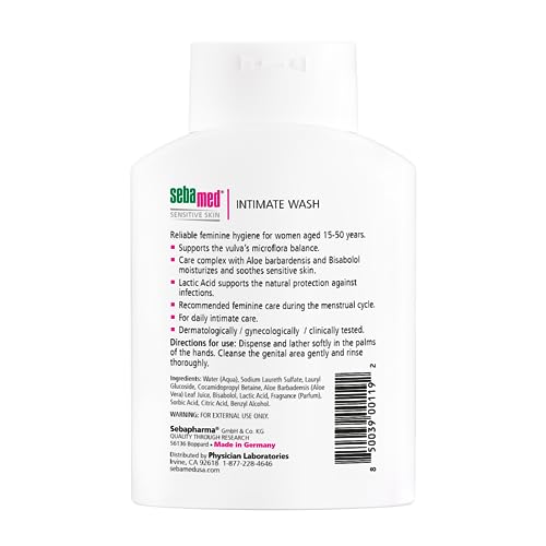 SEBAMED Feminine Intimate Wash pH 3.8 for Microflora Balance with Aloe Vera Mild Organic Based Daily SEBAMEDBuy Supplements Australia