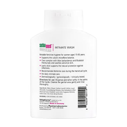 SEBAMED Feminine Intimate Wash pH 3.8 for Microflora Balance with Aloe Vera Mild Organic Based Daily SEBAMEDBuy Supplements Australia