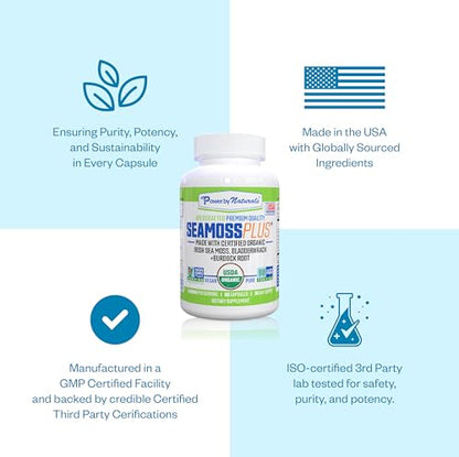 Power By Naturals Sea Moss Plus - USDA Certified Organic Wildcrafted Irish Power By NaturalsBuy Supplements Australia