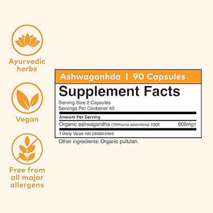 ORGANIC INDIA Ashwagandha Herbal Supplement - Vegan, Gluten-Free, Kosher ORGANIC INDIABuy Supplements Australia