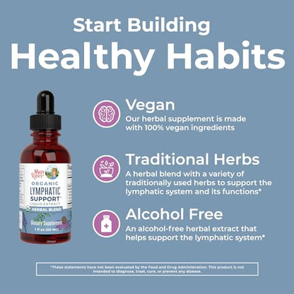Lymphatic Support Drops | USDA Organic Lymphatic Cleanse Immune Support Supplement MaryRuth OrganicsBuy Supplements Australia