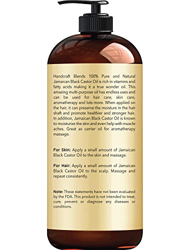 Handcraft Blends Jamaican Black Castor Oil for Hair Growth, Eyelashes and Eyebrows Handcraft BlendsBuy Supplements Australia