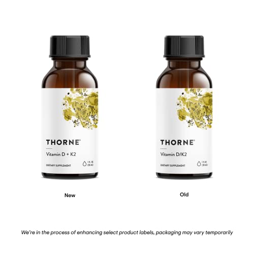 THORNE Vitamin D + K2 Liquid with a metered Dispenser - Vitamins D3 and K2 to Support THORNEBuy Supplements Australia