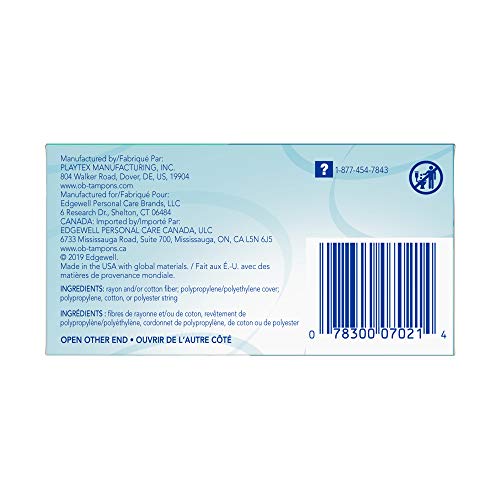 o.b. Pro-Comfort Non-Applicator Tampons, Super Absorbancy, 40 Count (Pack of 1) o.b.Buy Supplements Australia