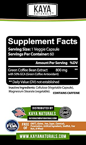 Kaya Naturals Green Coffee Bean 60ct - Weight Management Kaya NaturalsBuy Supplements Australia