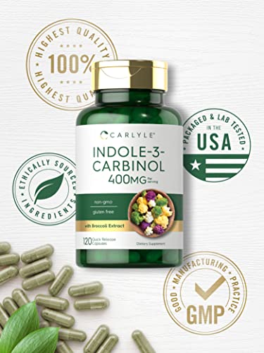Carlyle Indole-3-Carbinol (I3C) 400mg | 120 Capsules | Advanced Formula CarlyleBuy Supplements Australia