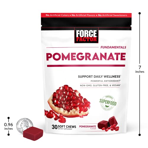 Force Factor Pomegranate Soft Chews for Healthy Aging, Heart Health, Bone Health Force FactorBuy Supplements Australia
