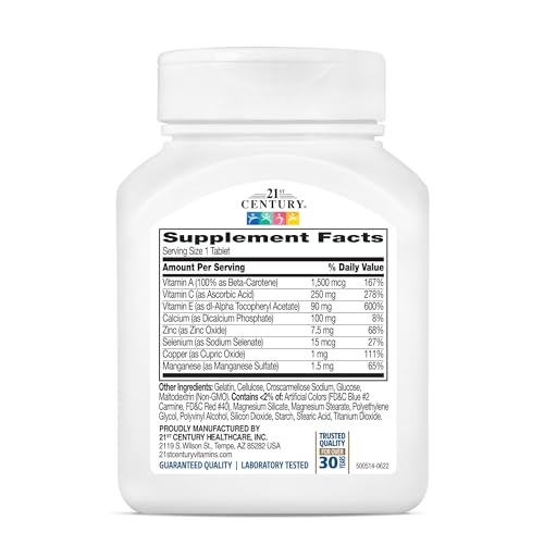 21st Century Ace Antioxidant Tablets, 75Count 21st CenturyBuy Supplements Australia