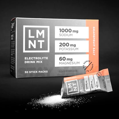 LMNT Zero-Sugar Electrolytes - Grapefruit Salt - Hydration Powder Packets | No Dodgy Drink LMNTBuy Supplements Australia