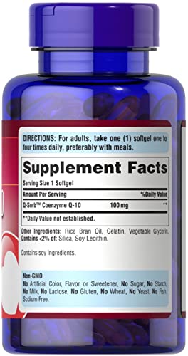 Puritan's Pride CoQ10 100mg, Supports Heart Health, 240 Rapid Release Softgels Puritan's PrideBuy Supplements Australia