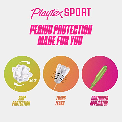 Playtex Sport Tampons, Regular Absorbency, Fragrance-Free - 48ct (Packaging May Vary) PLAYTEXBuy Supplements Australia