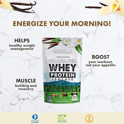 Opportuniteas Vanilla Whey Protein Powder - Grass Fed Whey Isolate + Real Sugar & Vanilla OpportuniteasBuy Supplements Australia