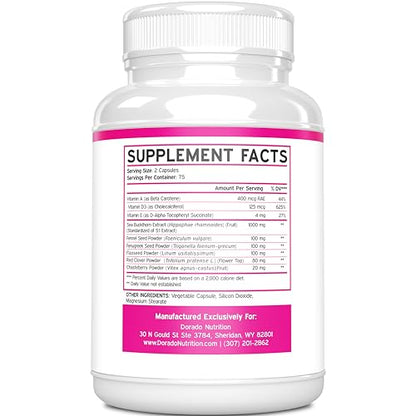 Vaginal Moisturizer & Vaginal Dryness Supplement (150 Capsules) Support Vaginal Wetness & Health DORADO NUTRITIONBuy Supplements Australia