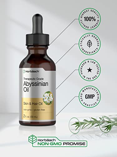 Abyssinian Oil 4 fl oz | Hair and Skin Oil | 2 Pack of 2oz | Paraben, SLS and Fragrance Free HorbäachBuy Supplements Australia