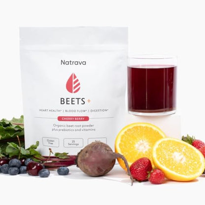 Natrava Beets+ | Organic Beet Root Powder, Vitamins, and Prebiotics | Supports Healthy NatravaBuy Supplements Australia