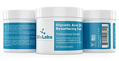 QRxLabs Glycolic Acid 20% Resurfacing Pads for Face & Body with Vitamins B5 QRxLabsBuy Supplements Australia