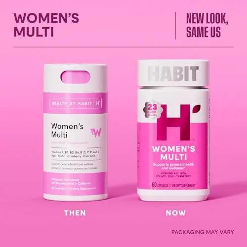 Habit Womens Multi Supplement 2 Pack (120 Capsules) - New Look, Supports General Health & Wellness, 23 Essential Vitamins and Minerals H' HabitBuy Supplements Australia