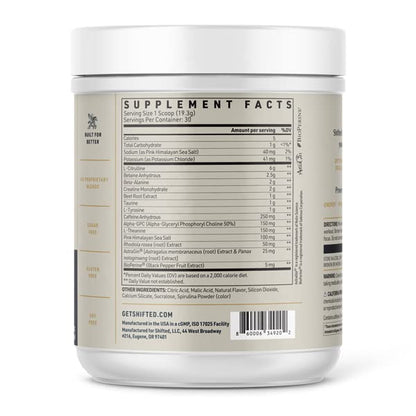 SHIFTED Premium Pre Workout Powder, Energy & Focus Supplement with Creatine Monohydrate SHIFTEDBuy Supplements Australia