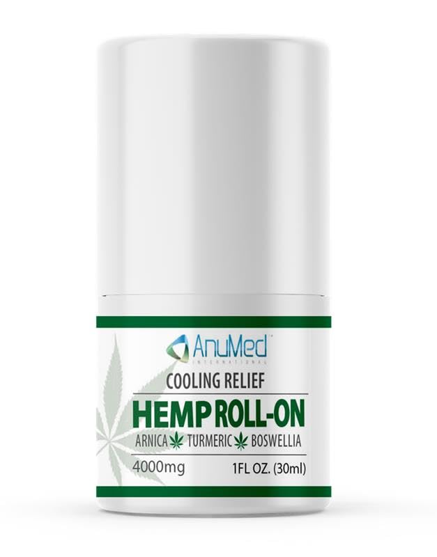 ANUMED Hemp Roll-On 4000mg Pain Relief. Fast Acting, Long Lasting, Maximum Strength with Arnica + Turmeric for Anti-Inflammatory, Natural Recovery, Joint, Muscle, Nerve Pain Reliever 2 Packs of (1oz) AnuMed InternationalBuy Supplements Australia
