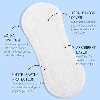 Flex Bamboo Panty Liners (50 Count) | Ultra Thin Daily Pantyliners | Fragrance-Free Feminine Care FLEXBuy Supplements Australia