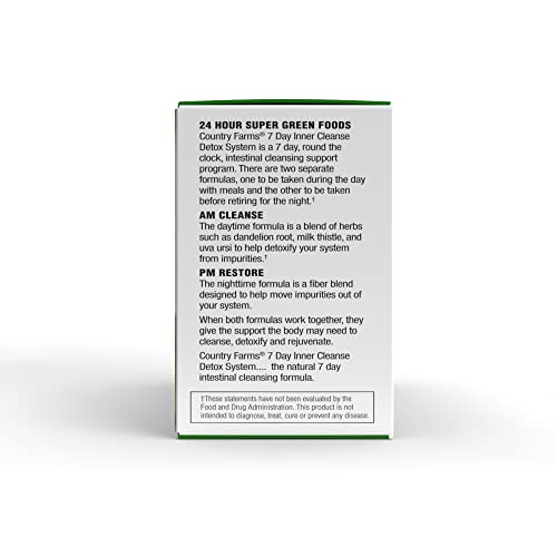 COUNTRY FARMS 7 Day Inner Cleanse, AM/PM Detox System, Detoxifying Herbs COUNTRY FARMSBuy Supplements Australia
