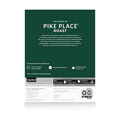 Starbucks K-Cup Coffee Pods—Medium Roast Coffee—Pike Place Roast for Keurig StarbucksBuy Supplements Australia