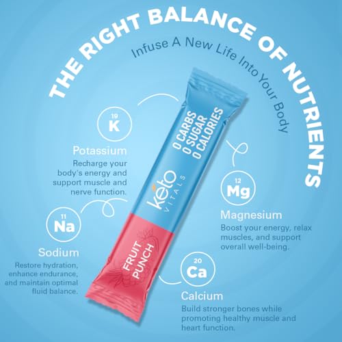 Keto Vitals Original Electrolytes Powder Packets | Keto Friendly Electrolyte Travel Packets Keto VitalsBuy Supplements Australia