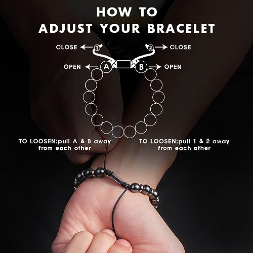 CARITATE Magnetic Hematite Bracelet for Women and Men, Healing Energy Beaded Bracelet CARITATEBuy Supplements Australia