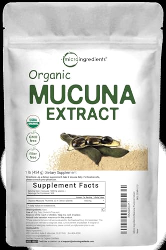 Micro Ingredients Organic Mucuna Pruriens Extract Powder,1 Pound (908 Servings) Micro IngredientsBuy Supplements Australia