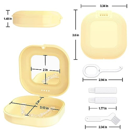 Retainer Case with Mirror and Vent Holes, Cute Retainer Holder Case Compatible with Invisalign HeigoeostBuy Supplements Australia