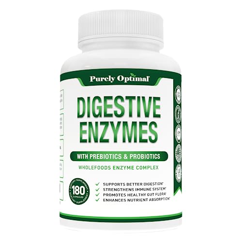 Purely Optimal Premium Digestive Enzymes Plus Prebiotics & Probiotics - for Better Digestio Purely OptimalBuy Supplements Australia