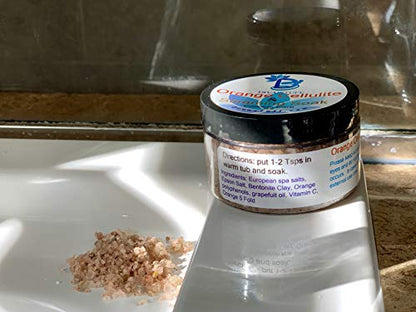 Cellulite and Slimming Salt Bath Soak With Orange Polyphenols,4oz Jar, Diva Stuff Diva StuffBuy Supplements Australia