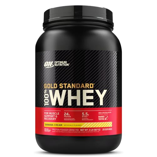 Optimum Nutrition Gold Standard 100% Whey Protein Powder, Banana Cream, 2 Pound 