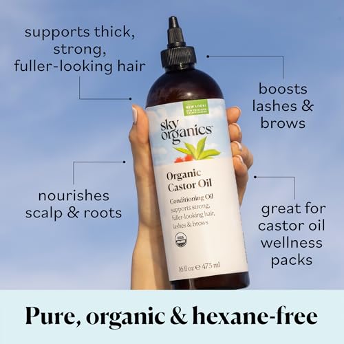 Sky Organics Organic Castor Oil (16 oz) USDA Certified Organic, 100% Pure, Cold Pressed Sky OrganicsBuy Supplements Australia
