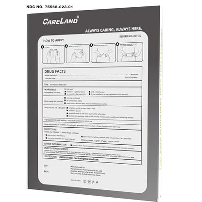 CARELAND 4% Extra Large Lidocaine Patches Maximum Strength Pain Relief Patch XL for Back & Shoulder,Back Pain Relief Products Patches & Flexible Fabric Numbs Away Pain, 6 Ct. CARELANDBuy Supplements Australia