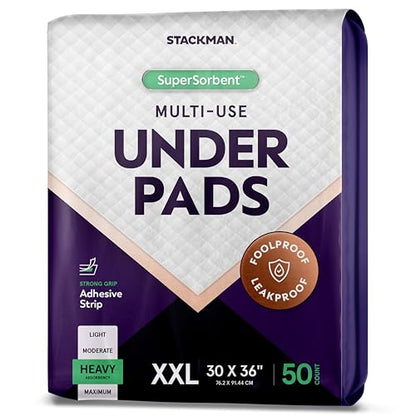 XXL Bed Pads, 5-Layer Disposable 30 x 36 Chucks Pee Pads for Incontinen Stack ManBuy Supplements Australia