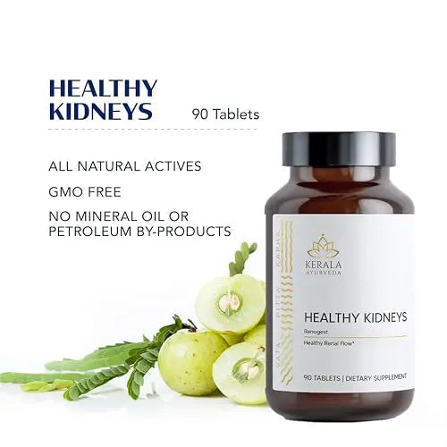 Kerala Ayurveda Healthy Kidney Herbal Tablets | Support Normal Kidney Function and Health | Kidney and Bladder Support | Urinary System Support - 90 Count Kerala AyurvedaBuy Supplements Australia