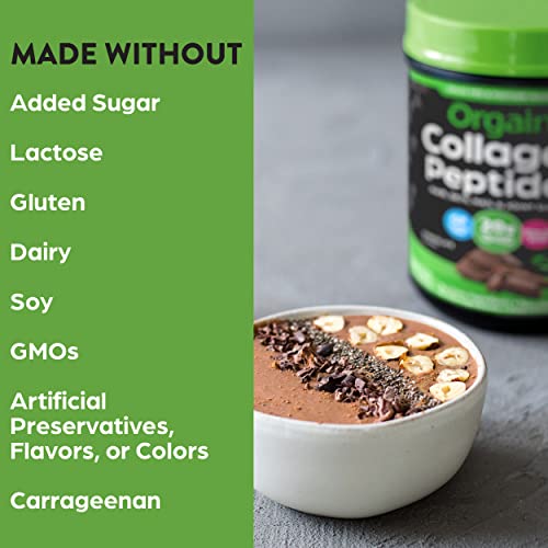 Orgain Hydrolyzed Collagen Powder, 20g Grass Fed Collagen Peptides, Chocolate OrgainBuy Supplements Australia