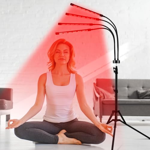 Devowellte Red Light Lamp for Face, 80 LEDs Red Light Lamp Height Free Adjustment Infrared Light DevowellteBuy Supplements Australia