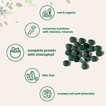 Organic Chlorella Spirulina Tablets, 3000mg Per Serving, 720 Counts, 4 Months Supply Micro IngredientsBuy Supplements Australia