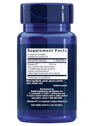 Life Extension Fast Acting Relief, Black Sesame Seeds, Turmeric, Boswellia, Joint Support Supplement, Quick Relief for discomfort in Bones, Joints & Muscles, Gluten-Free, Non-GMO, 60 softgels Life ExtensionBuy Supplements Australia