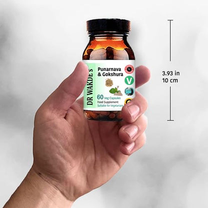 DR WAKDE's Punarnava & Gokshura Capsules (60 Veg Caps, Promotes Healthy Urinary Flush, Ayurvedic Supplement, Vegan, Herbal, All Natural, Made in UK) DR WAKDE'sBuy Supplements Australia