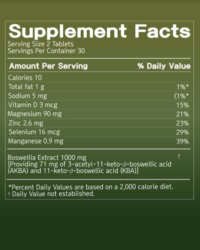 FromBIO for Joints Health and Cartilage, Boswellia, 1,000mg of Boswellia and 71mg of AKBA & KBA FromBIOBuy Supplements Australia
