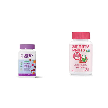 SmartyPants Organic Toddler Multivitamin Gummies: Probiotics & Kids Probiotic Immunity Gummies: Prebiotics & Probiotics for Digestive Health and Immune Support Supplement SmartyPantsBuy Supplements Australia