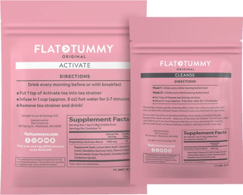 Flat Tummy Tea 2-Step Detox Tea – 2 Week Program – to Boost Energy, Speed Metabolism Flat Tummy TeaBuy Supplements Australia