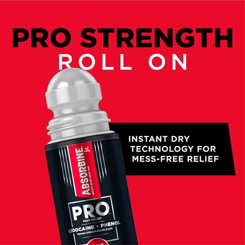 Absorbine Jr. PRO Maximum Strength Lidocaine Roll-On for Targeted Nerve and Muscle Pain Relief, 4% Lidocaine + 1.5% Phenol, Fast Acting & Long Lasting, 2.5 oz ABSORBINE JR.Buy Supplements Australia