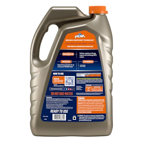 PEAK OET Extended Life Orange 50/50 Prediluted Antifreeze/Coolant for North American Vehicles, 1 Gal. PEAKBuy Supplements Australia