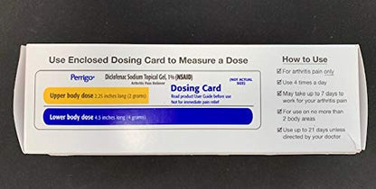 Perrigo Diclofenac Sodium (NSAID) Topical Gel, 1% with dosing Card., 3.53 oz (100 g), arthrits Pain Relief Anti inflamatory for Hand, Wrist, Elbow, Foot, Ankle, Knee. Compare to VOLTAREN 1% Gel. PerrigoBuy Supplements Australia
